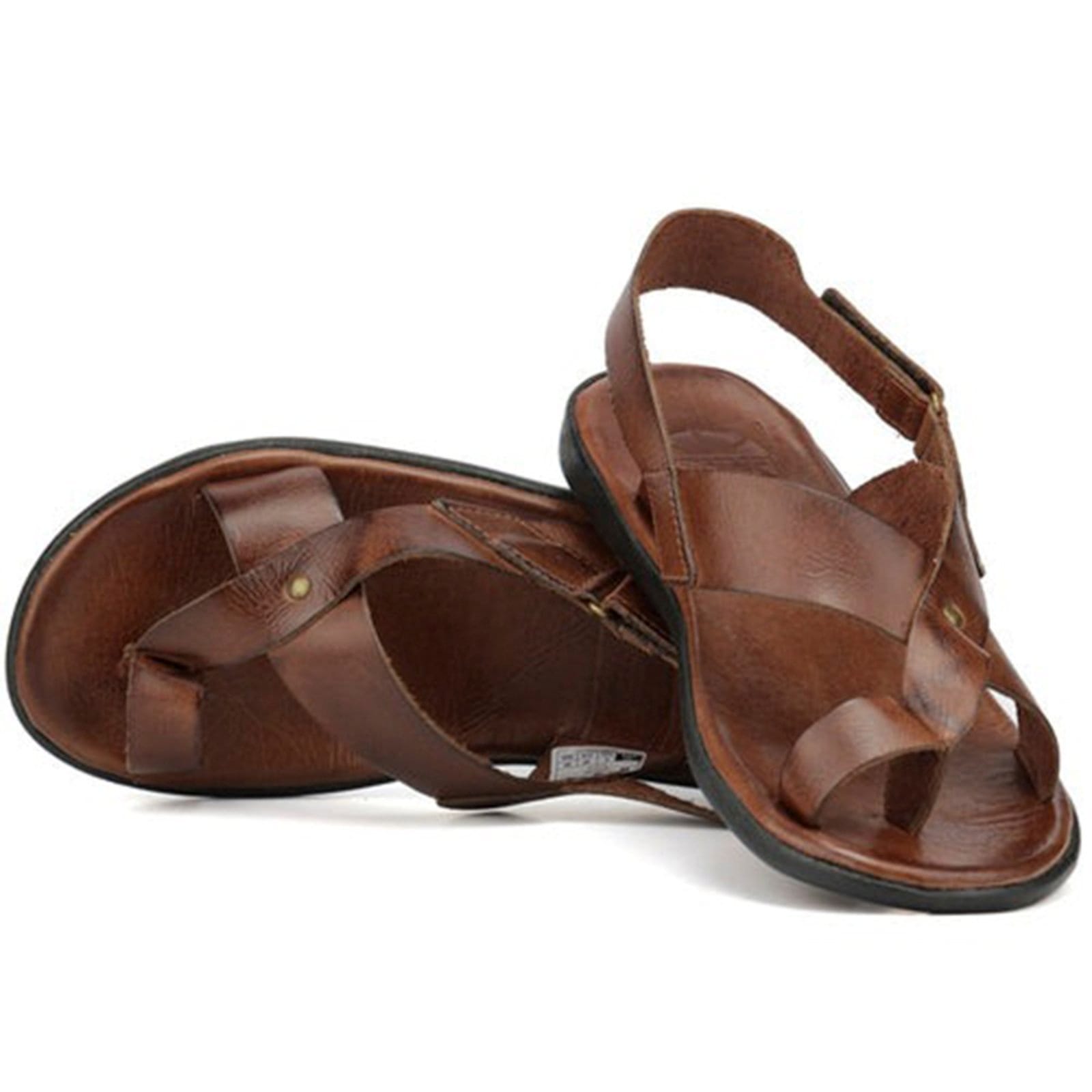 Vista 2 Sandália Masculina Couro Legítimo Franca Griffe Qualidade Conforto Esporão Diabétes FRANCA GRIFFE marrom