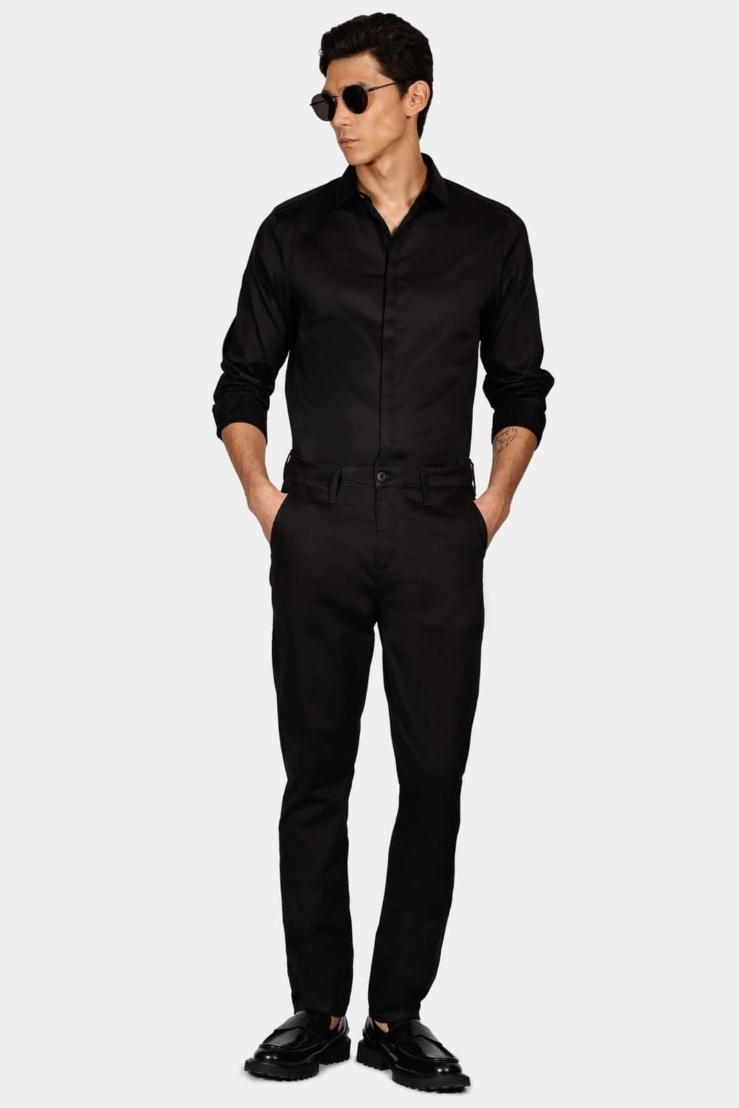 Vista 2 Calça Aramis Color Chino Clássica Aramis preto