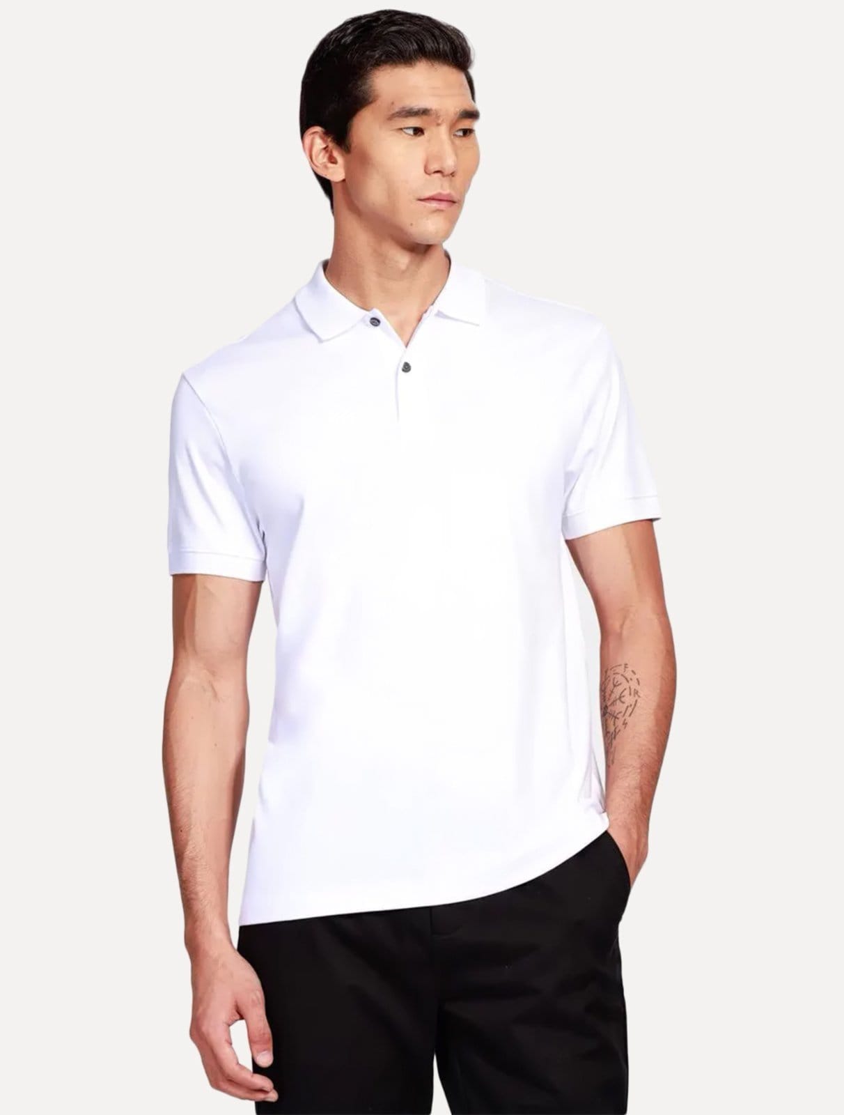 Vista principal Polo Aramis Masculina Interlock Malha Pima Cotton Branca Aramis branco