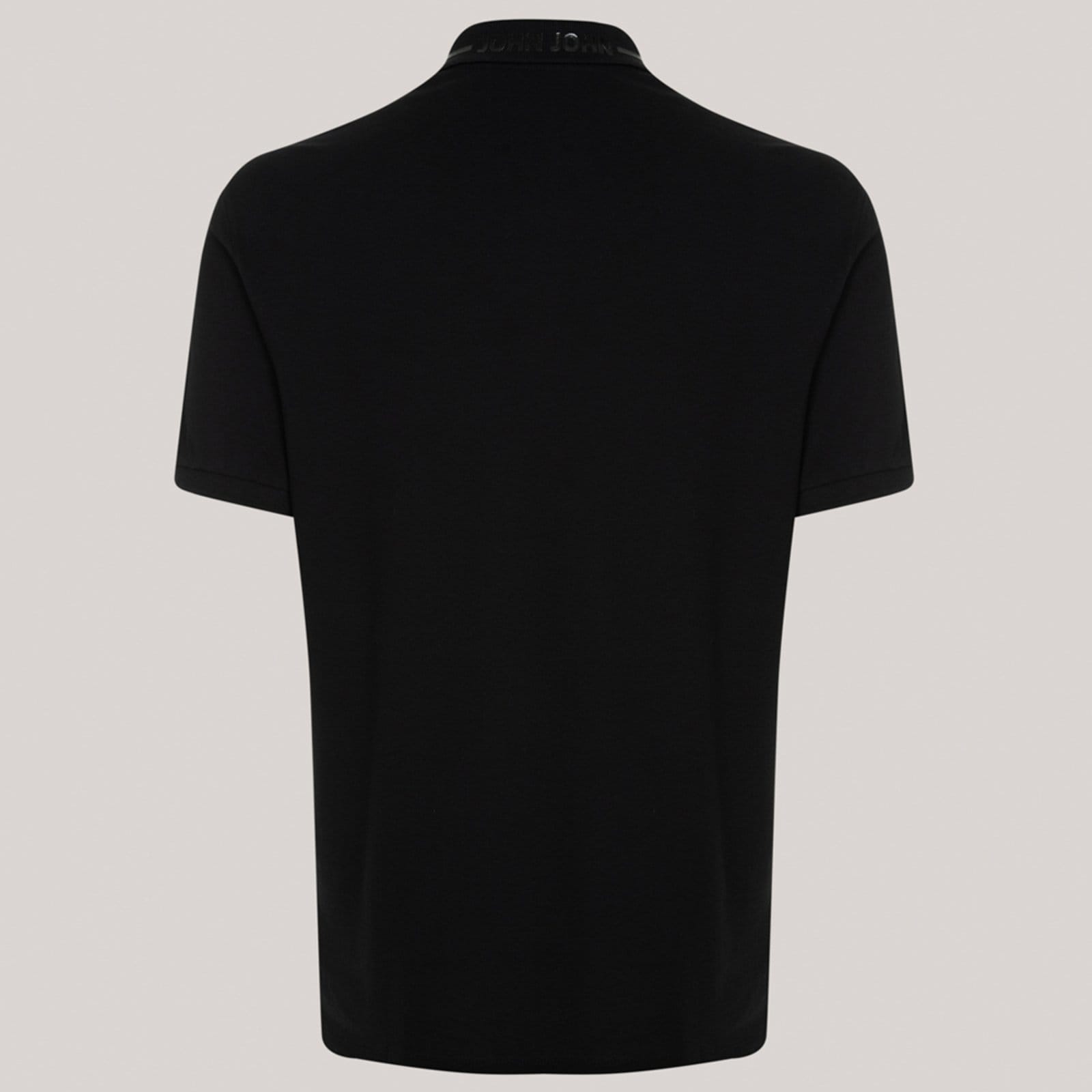 Vista 2 Camisa Polo John John Slim Paradiso Pr26 Masculino John John preto