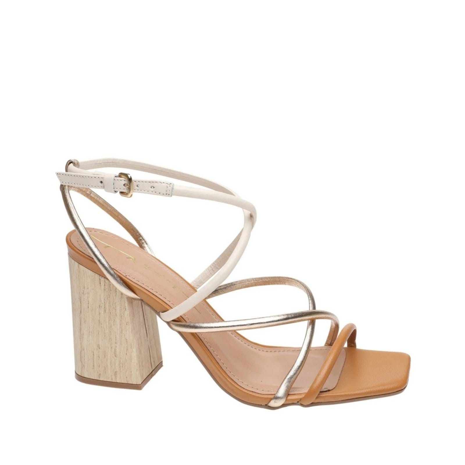 Vista principal Sandália Tabita 8831850 OffWhite/Ouro Tabita unico offwhite