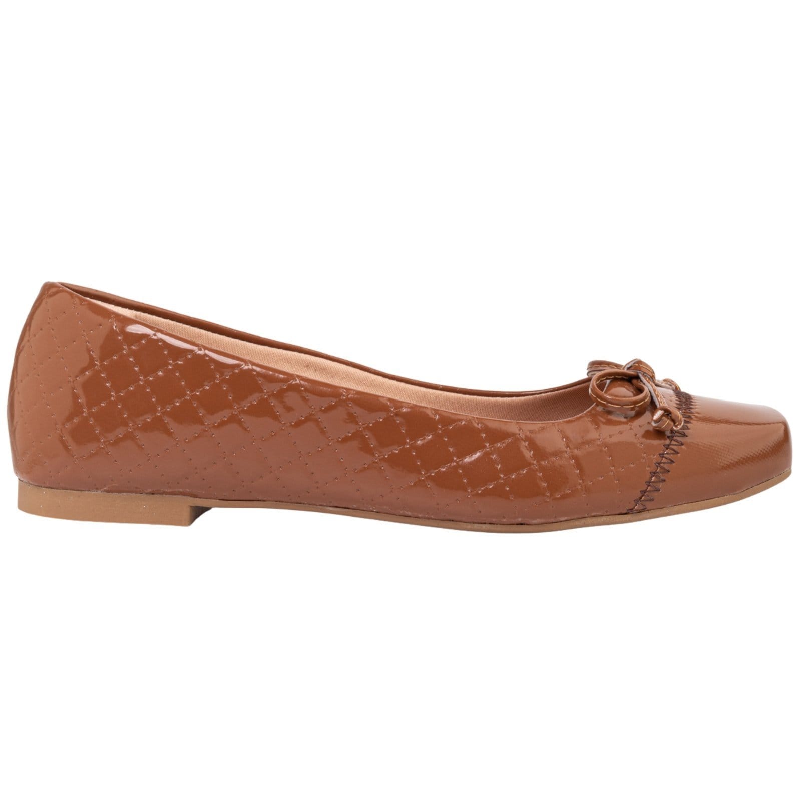 Sapatilha Feminina Bico Quadrado Bailarina Loafer Confortável Via Angel 79.01