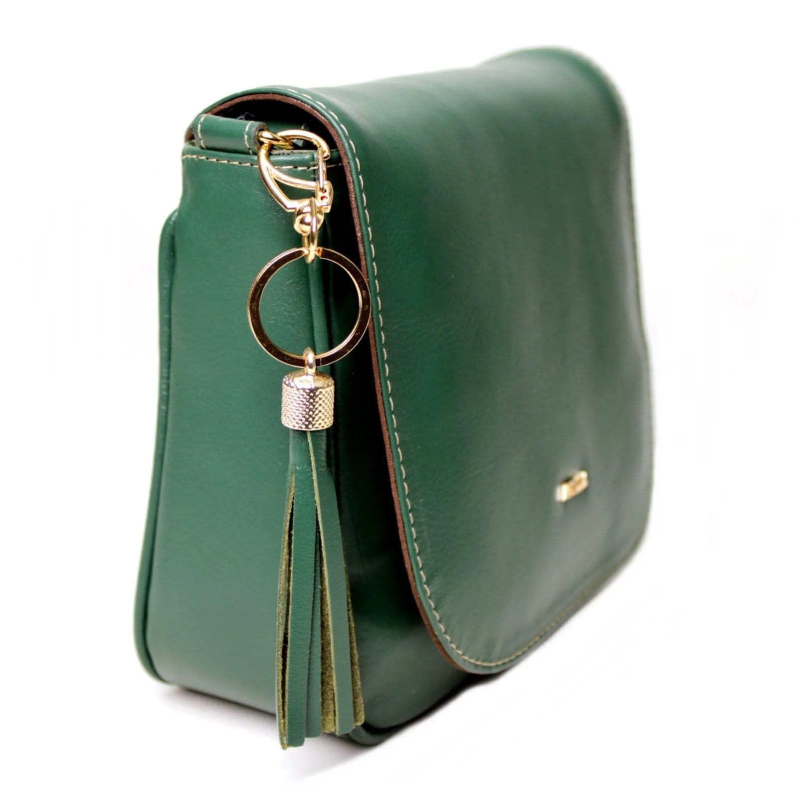 Vista 2 Bolsa Transversal em Couro Artlux Escuro 9053 Artlux verde