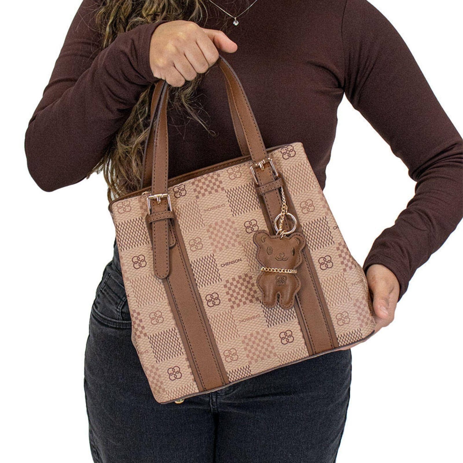 Vista 2 Bolsa Feminina Chenson Cg85094 1825094 Chenson bege