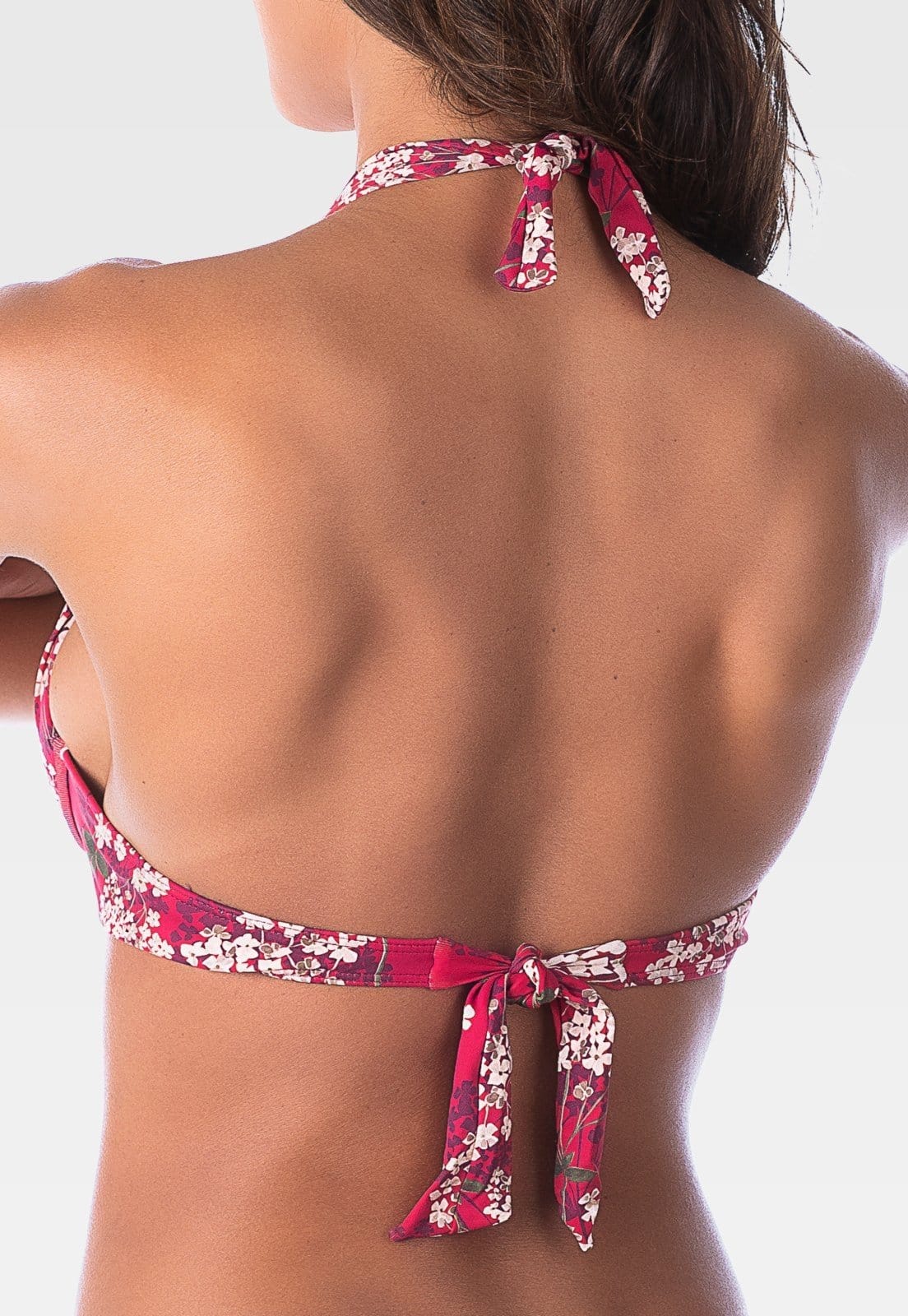 Vista 2 Top Summer Soul Com Bojo Meia Taça e Aro Summer Soul floral/vermelho