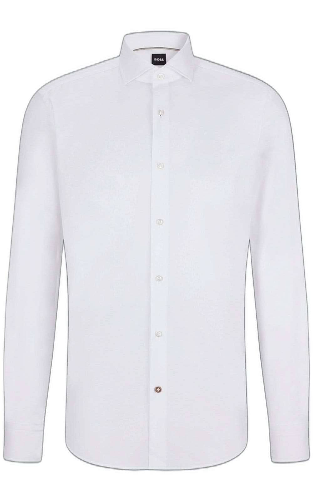 Camisa Regular Fit Em Sarja De Algodão Stretch