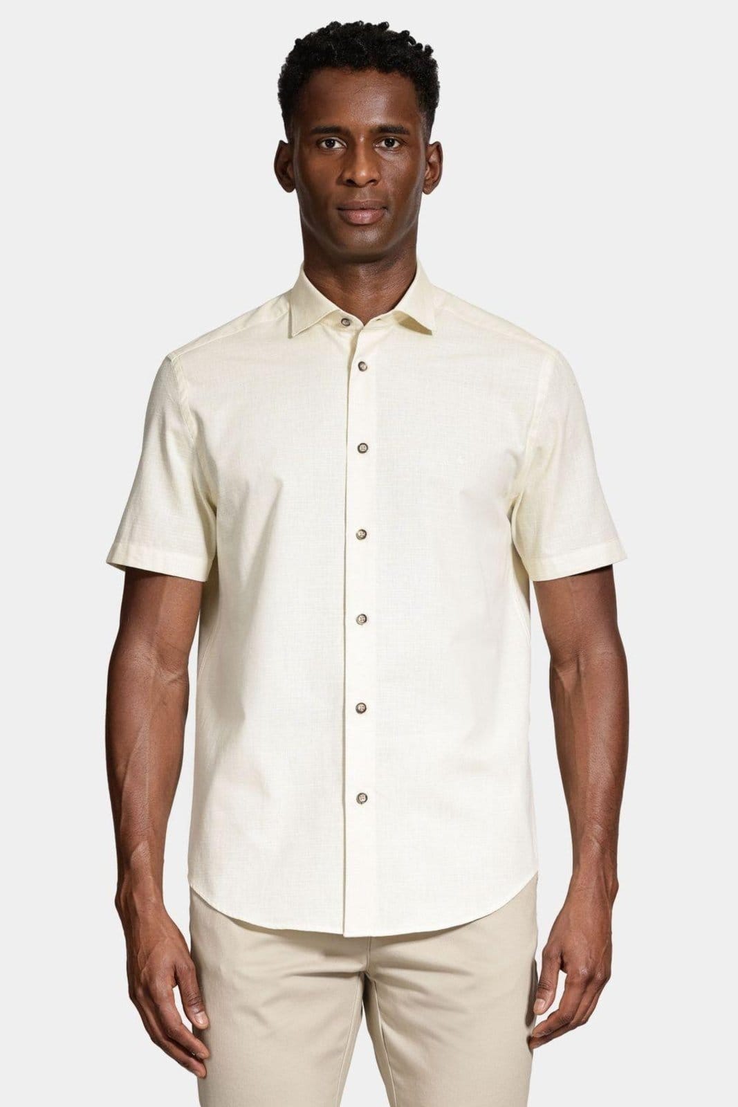 Camisa Aramis Manga Curta Slim Algodão Flame