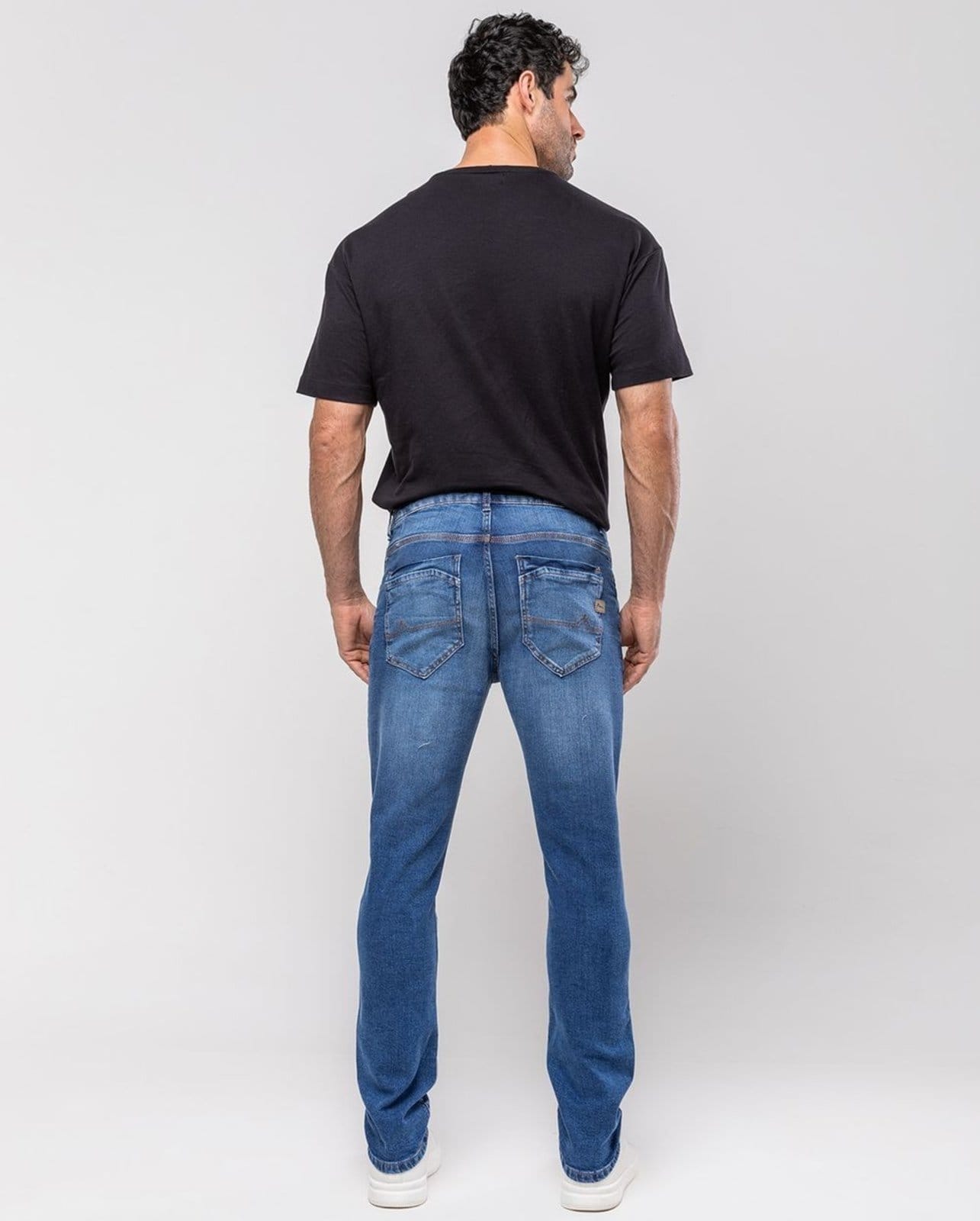 Vista 2 Calça Slim Fit Masculina 24716 Sky Escuro Consciência jeans