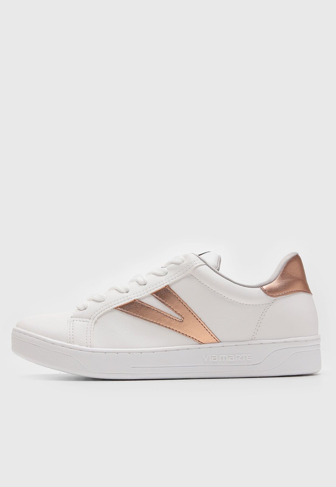 Vista 2 Tênis Via Marte Recorte Metalizado VIA MARTE branco