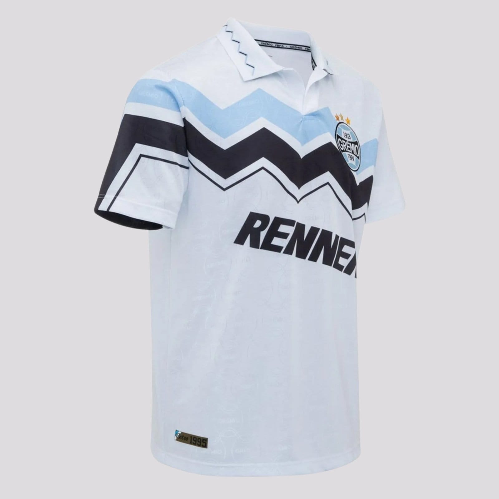 Vista 2 Camisa Grêmio Retrô Liberta 1995 Branca Betel branco