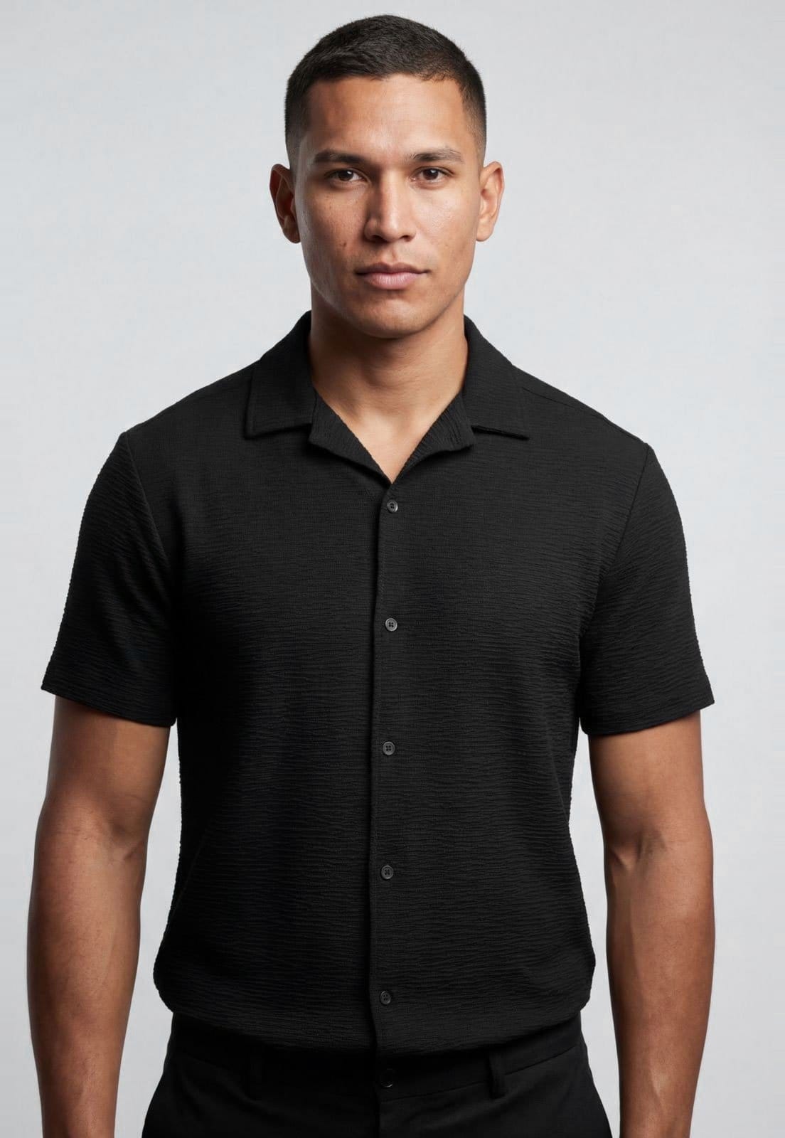 Camisa Masculina Colcci Texturizada Preta