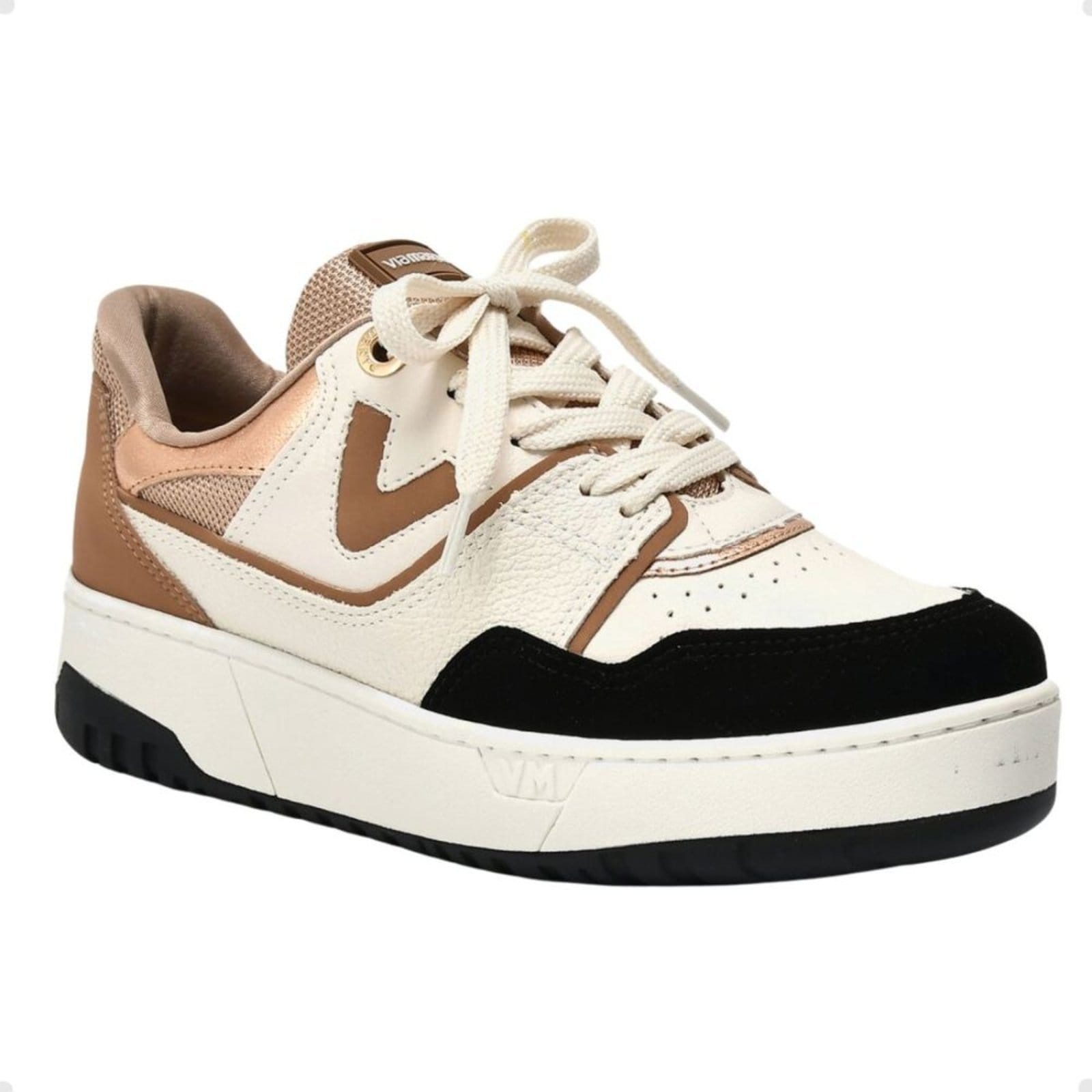 Vista 2 Tênis Moda Feminino Casual Via Marte Bege VIA MARTE preto