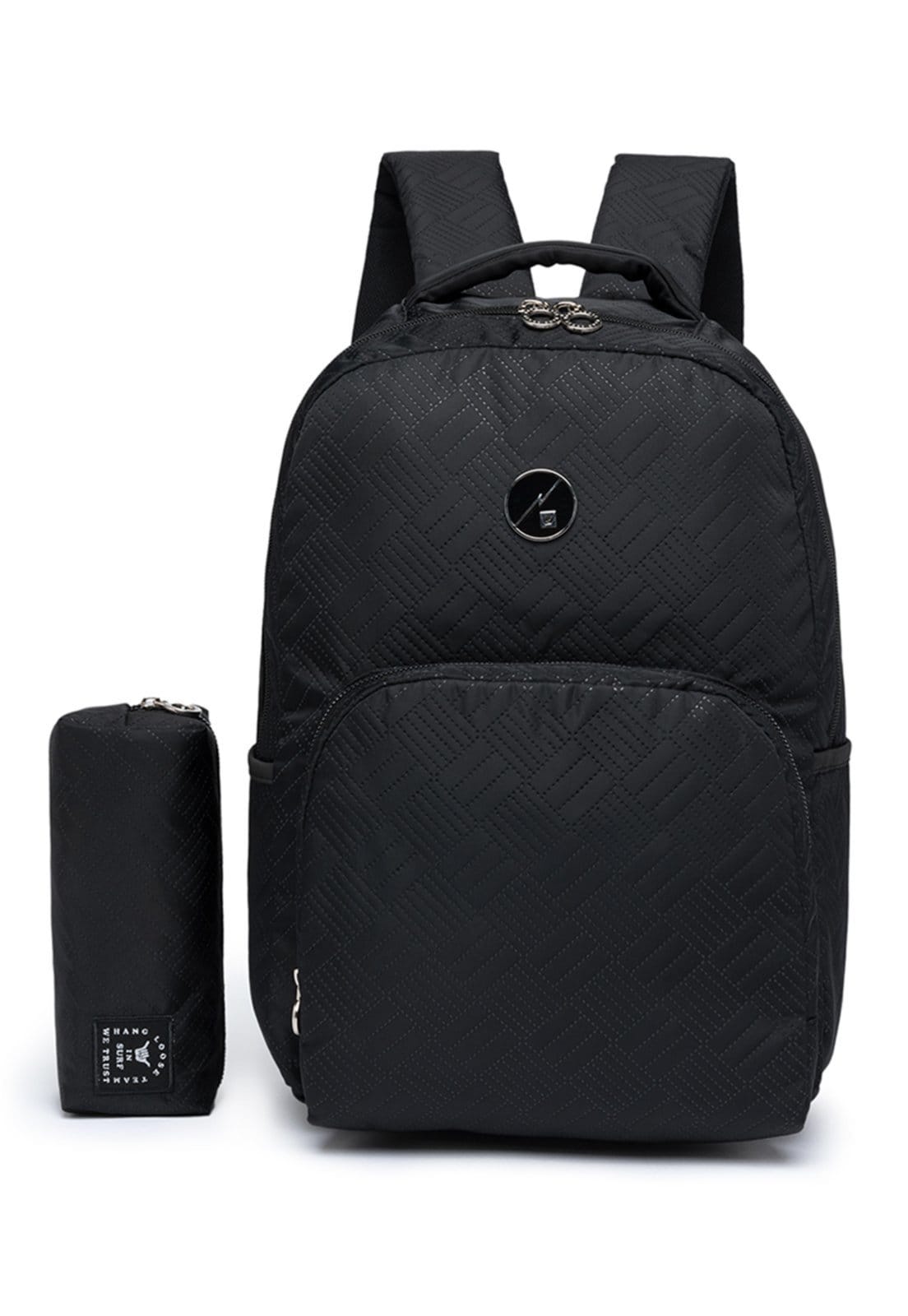 Mochila Hang Loose Masculina Escolar + Estojo Reforçada Espaçosa Notebook