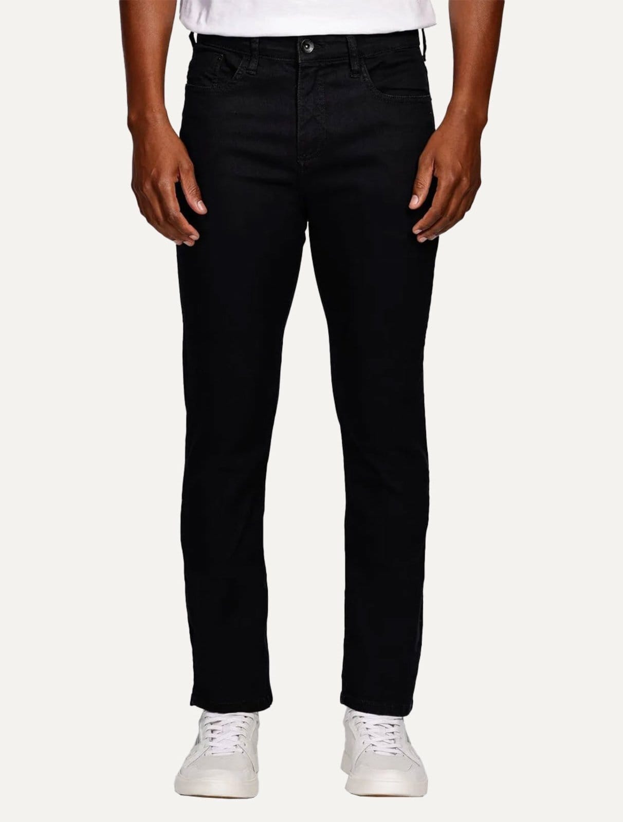 Vista principal Calça Aramis Jeans Masculina Slim Black Preta Aramis preto black