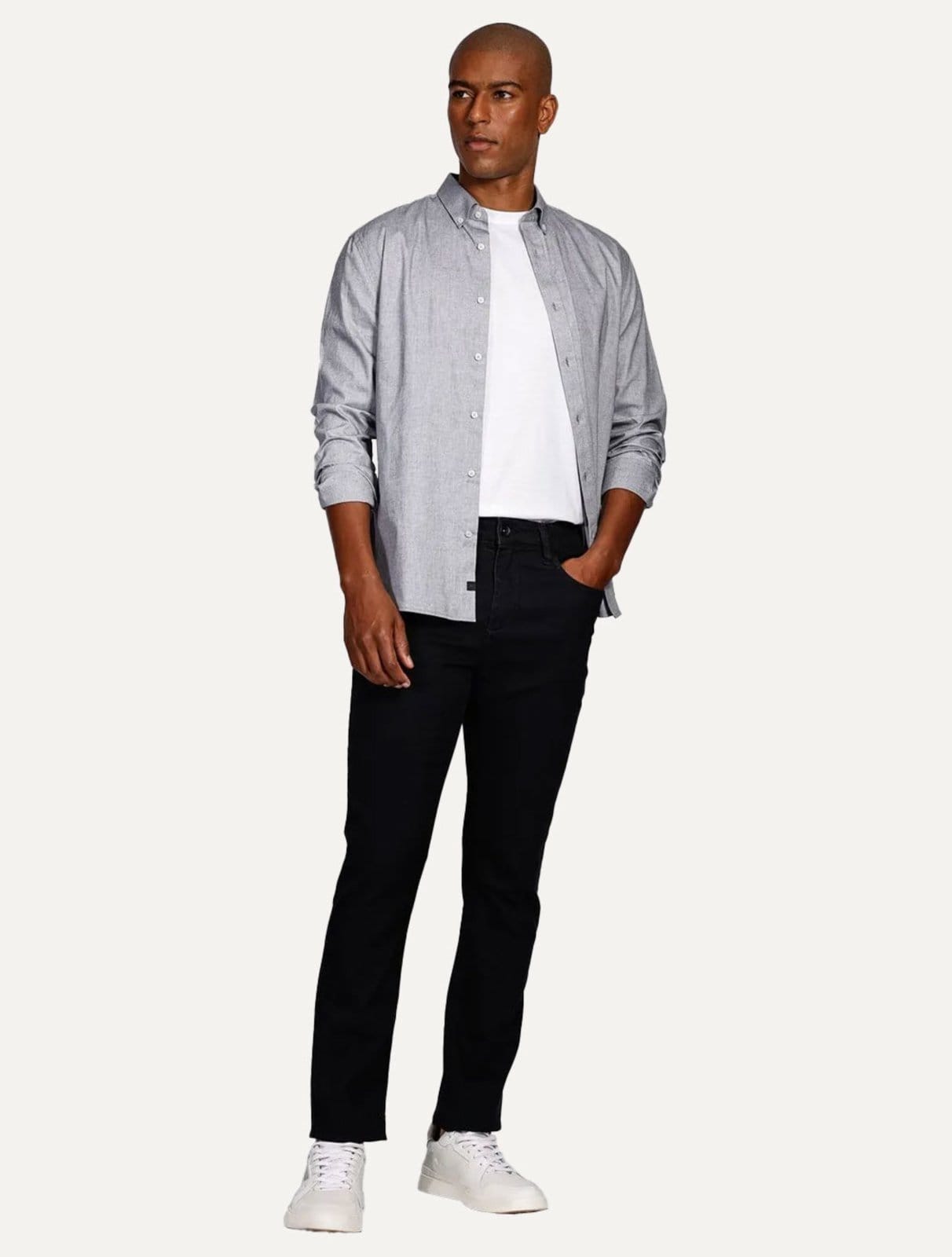 Vista 2 Calça Aramis Jeans Masculina Slim Black Preta Aramis preto black