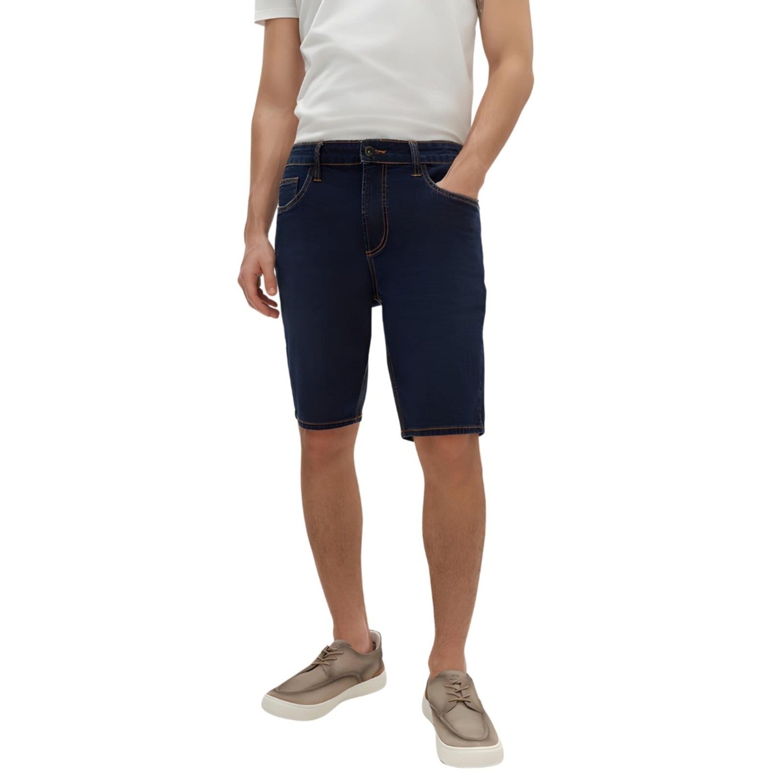 Bermuda Masculina Reta Escuro - 2