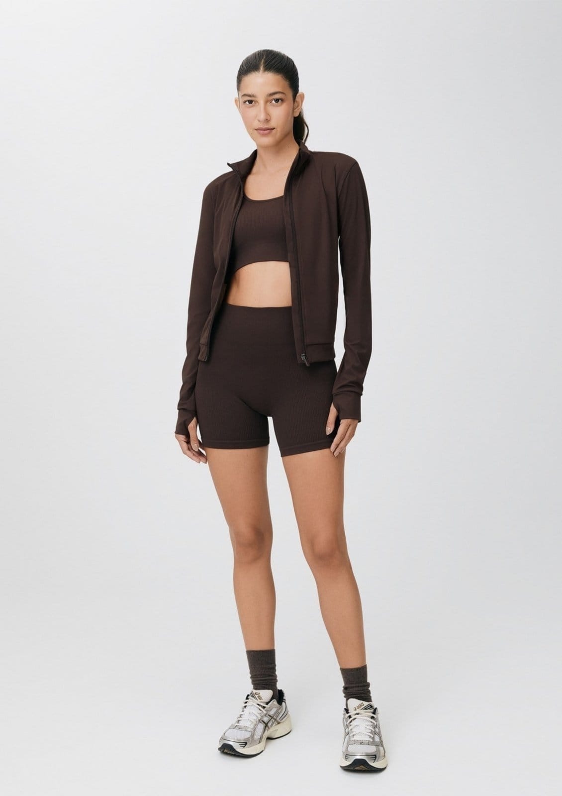 Vista 2 Shorts Esportivo Feminino Biker Hering HERING SPORTS marrom