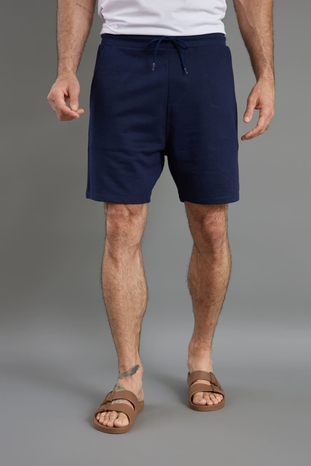 Bermuda Moletom Masculina Com Elástico e Cordão Dialogo Marinho