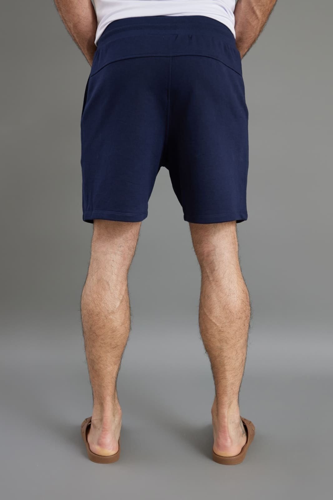 Vista 2 Bermuda Moletom Masculina Com Elástico e Cordão Dialogo Marinho DIALOGO azul/azul marinho azul