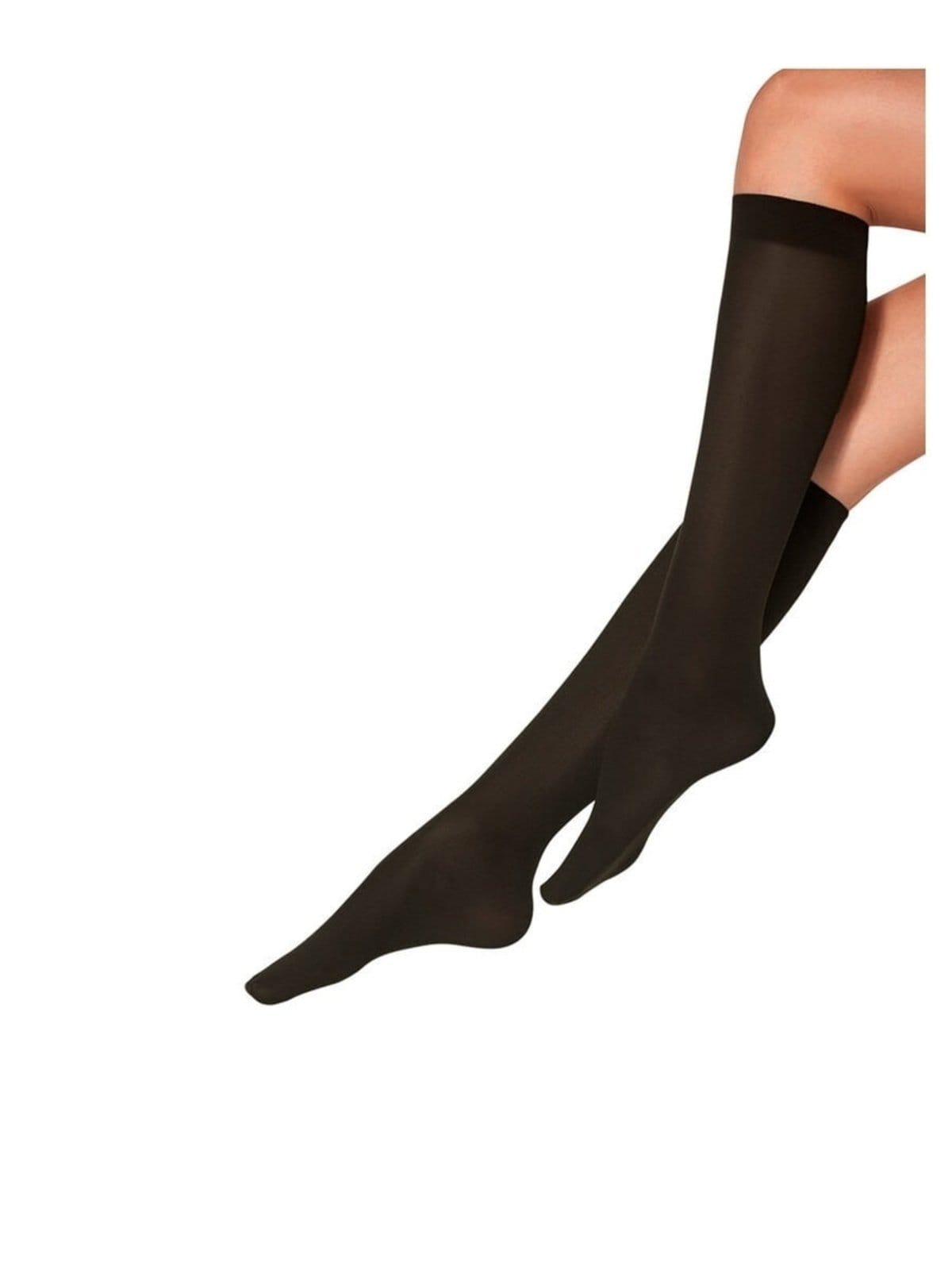 Vista 2 Kit com 6 Meias 3/4 Fio 40 Opaca Loba Lupo preto