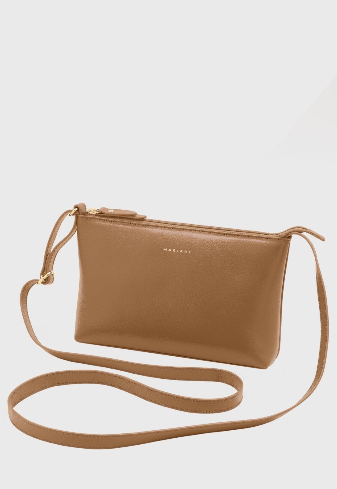 Bolsa Transversal Couro Mariart Salsa Macadâmia