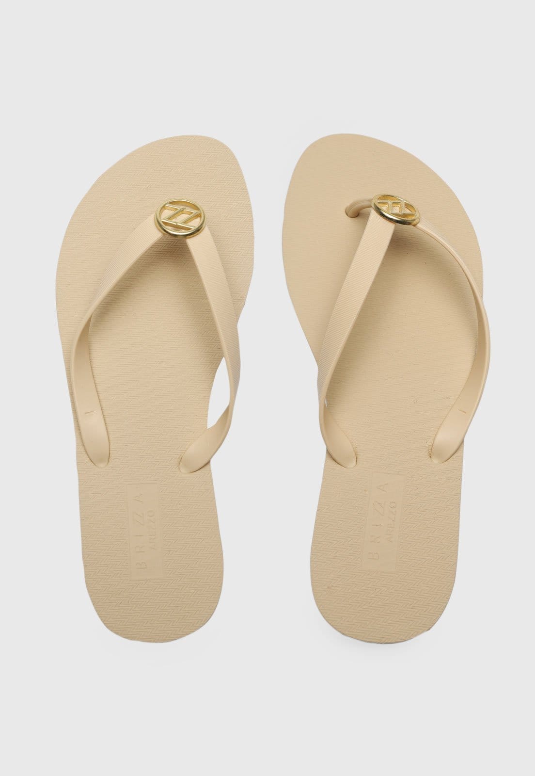 Chinelo Feminino Brizza Arezzo Detalhe Metal Dourado