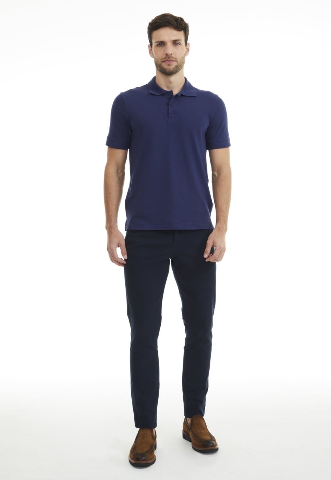 Calça Sarja Traymon Chino Slim Marinho - 2