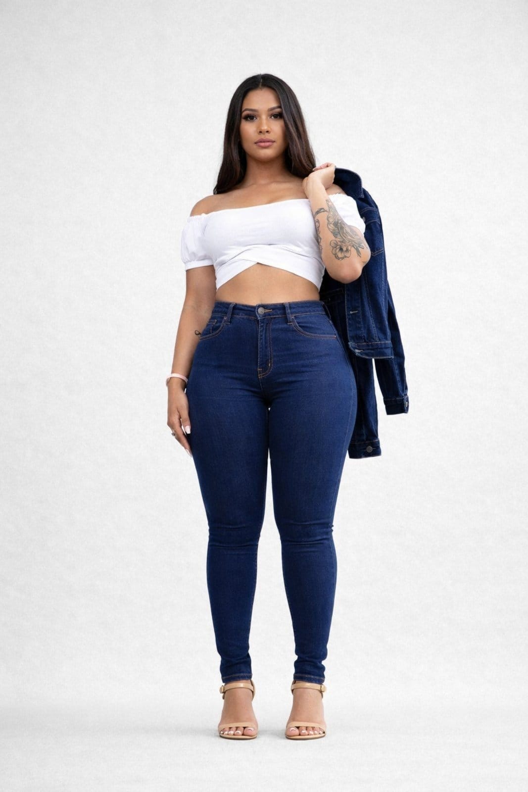 Vista principal Calça Jeans D Bell Outlet Fashion Skinny Azul Escuro D BELL OUTLET FASHION jeans azul