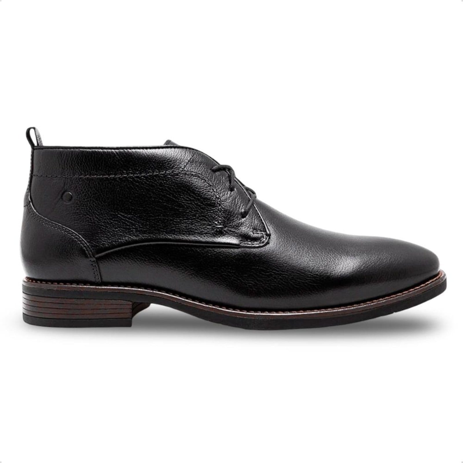 Vista principal Bota Couro Democrata Masculina Taylor Hi-Soft Cano Curto DEMOCRATA preto