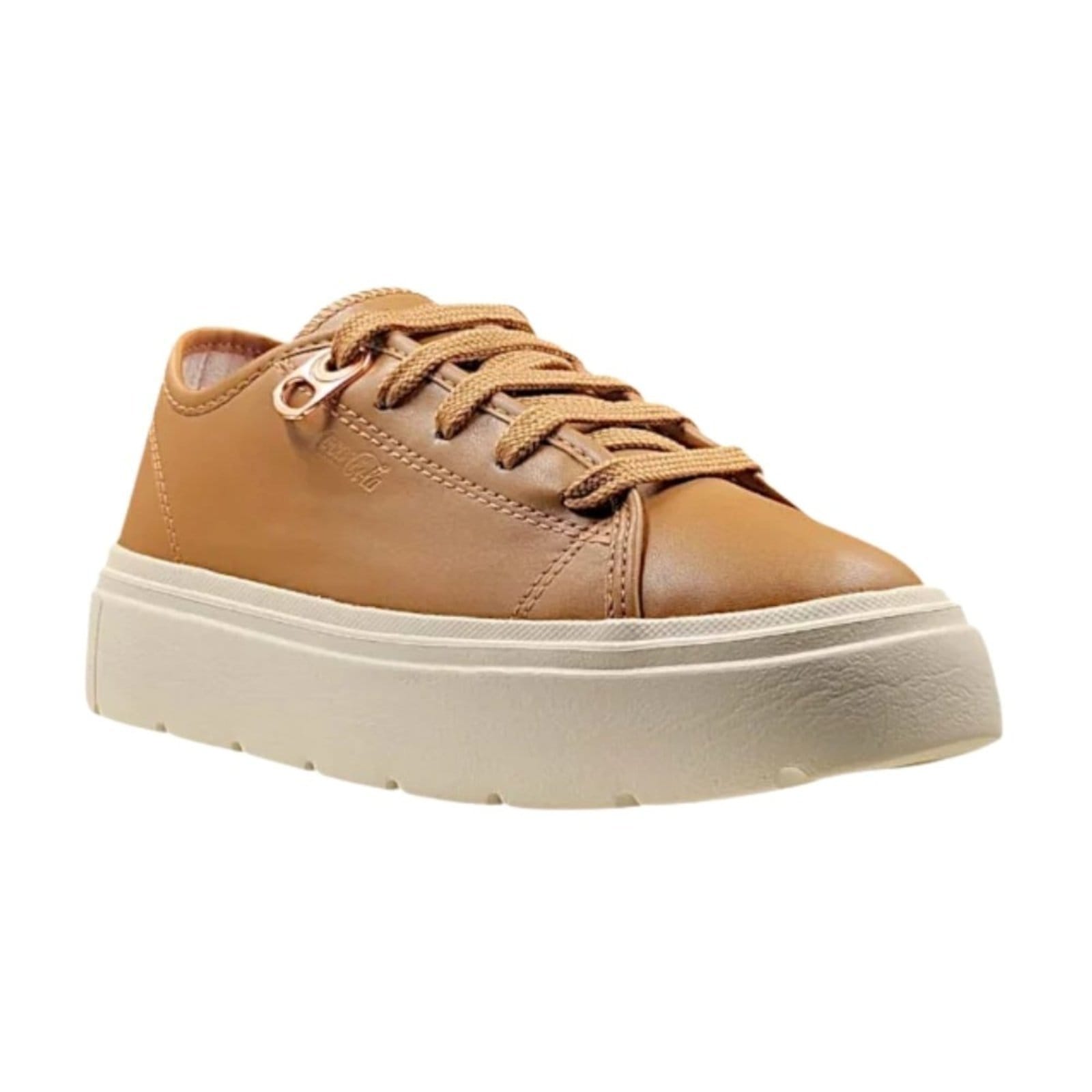 Vista 2 Tênis Coca Cola Harmony Class Town Feminino Coca-Cola caramelo