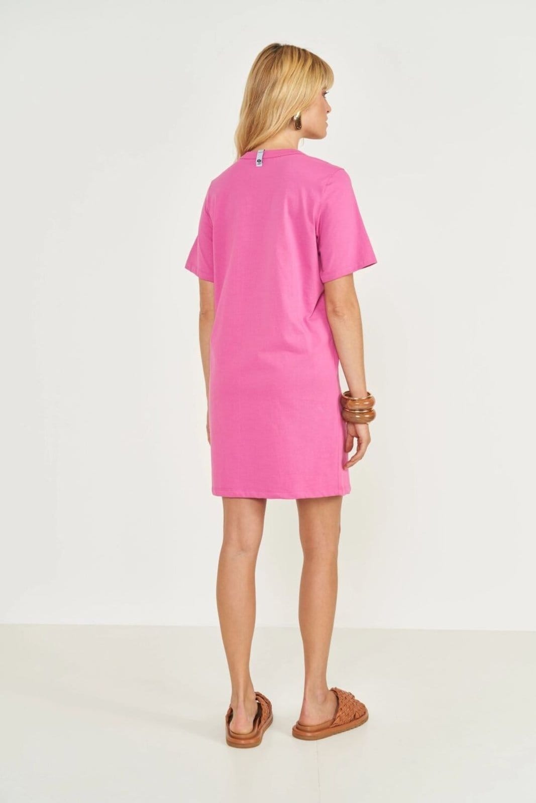 Vista 2 Vestido T-shirt Com Logo Colcci Mon Amour Colcci rosa