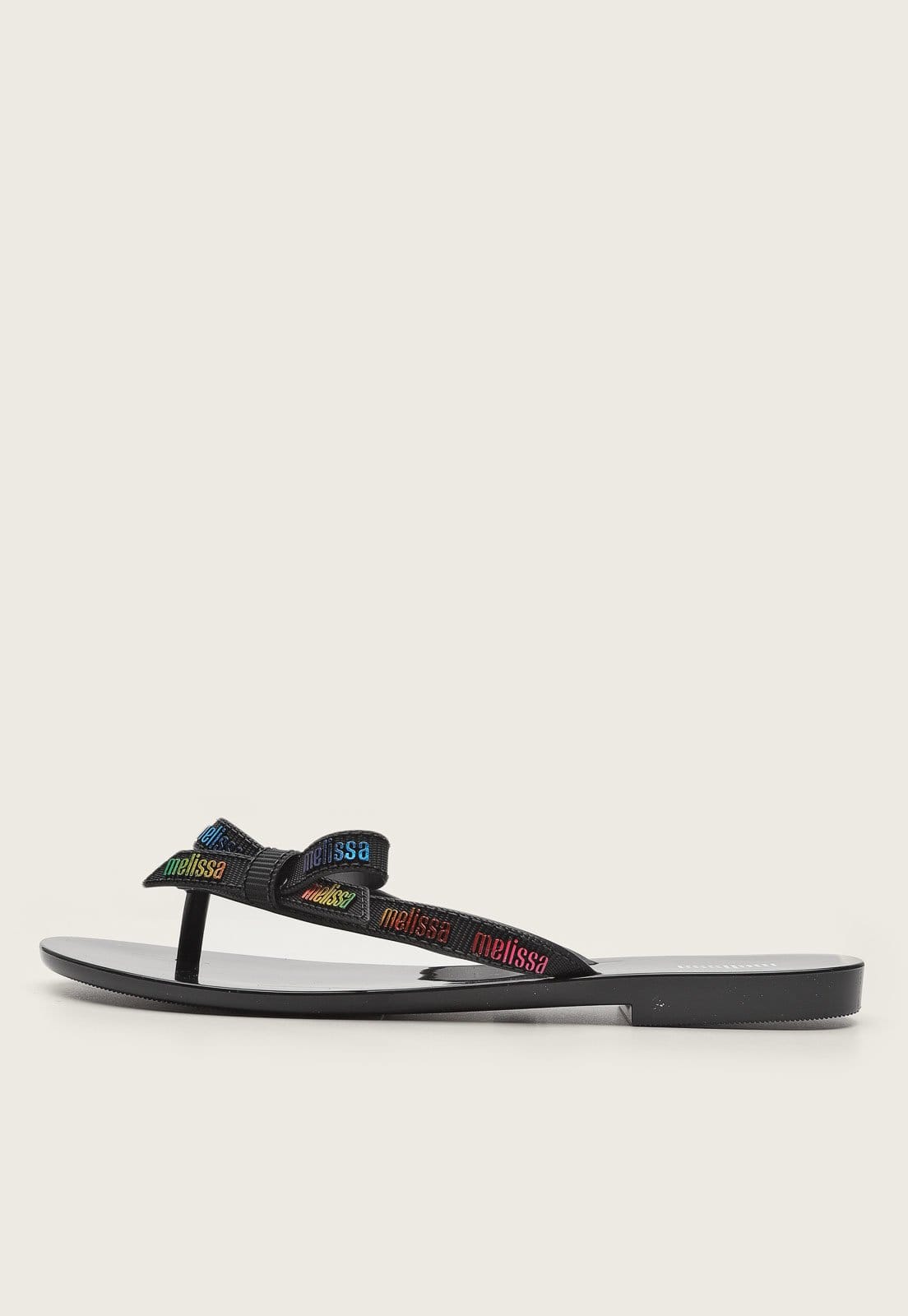 Vista principal Rasteira Melissa Laço Preta Melissa preto