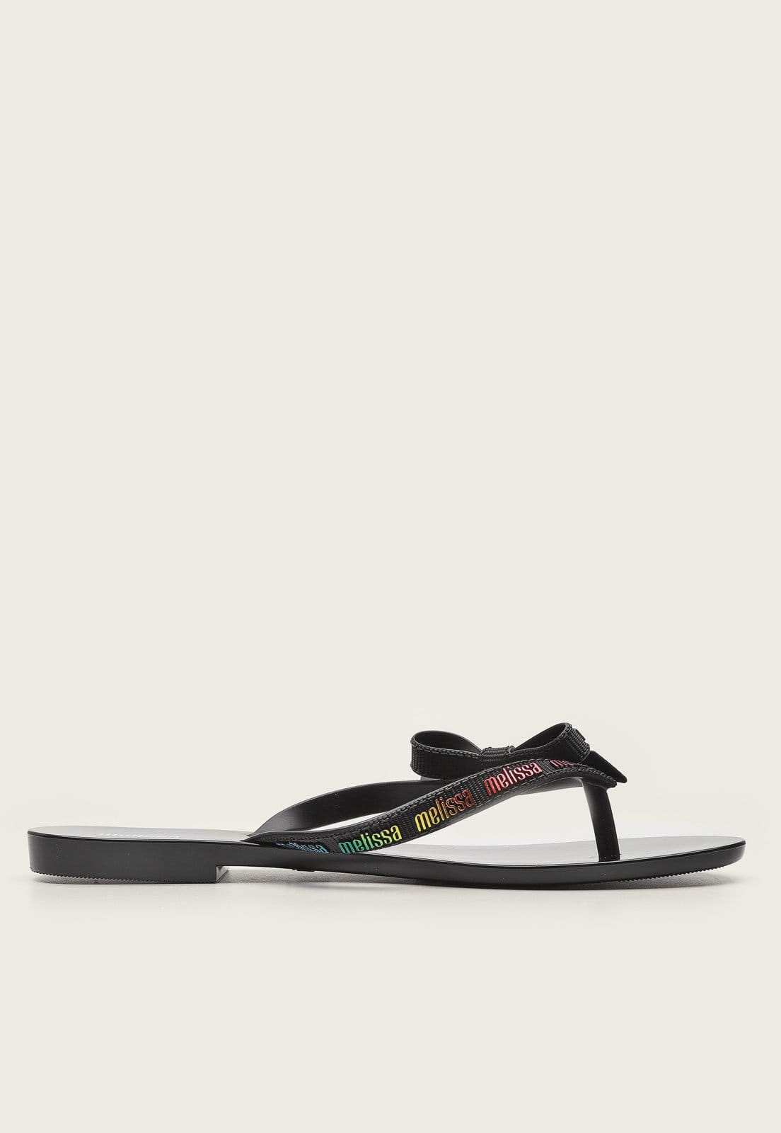 Vista 2 Rasteira Melissa Laço Preta Melissa preto