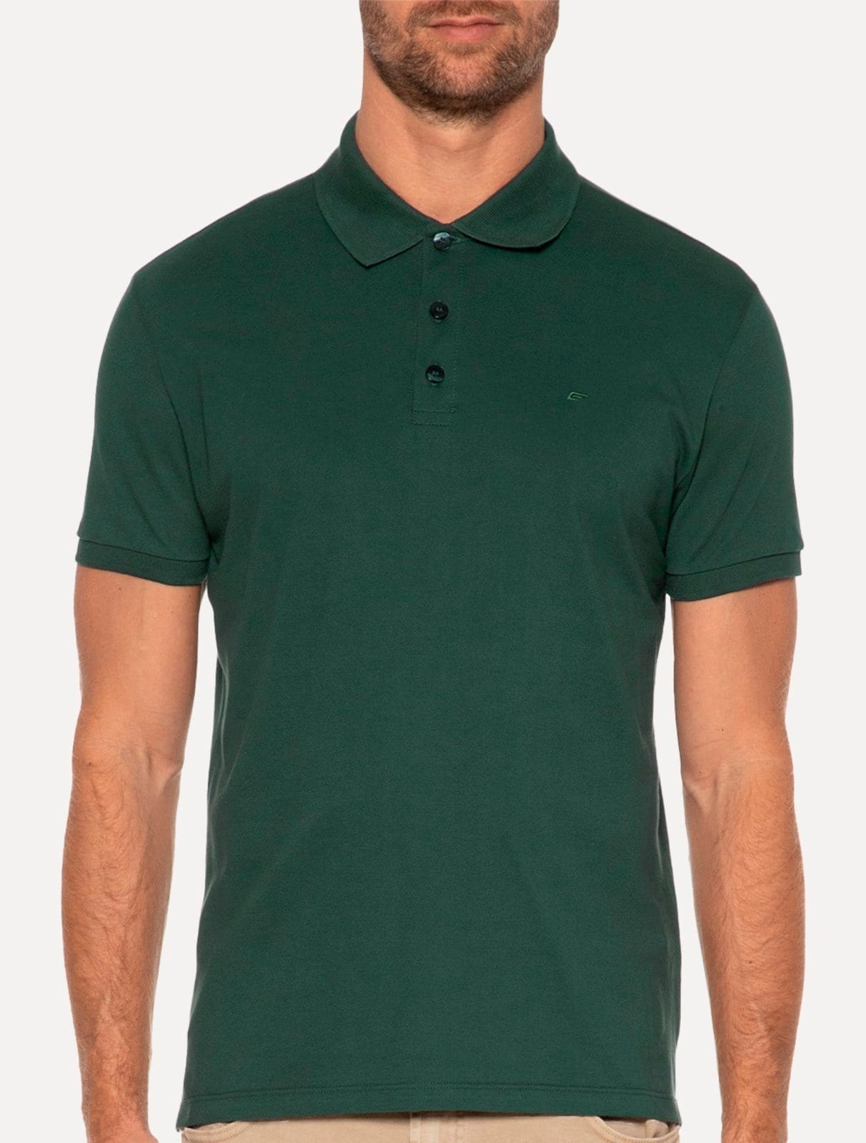 Vista principal Polo Ellus Masculina Piquet Classic Easa Escuro Ellus rosa