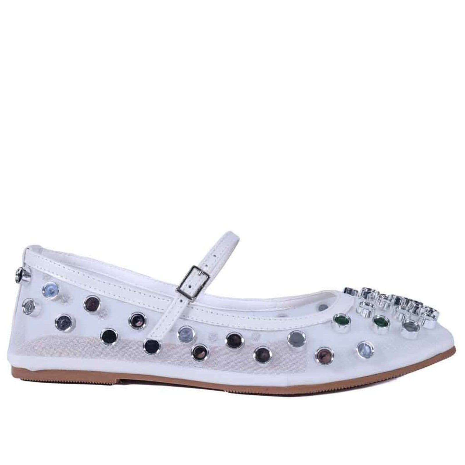 Vista principal Sapatilha Feminina Zariff com Maxi Esferas 2017-6331 Zariff Zariff branco