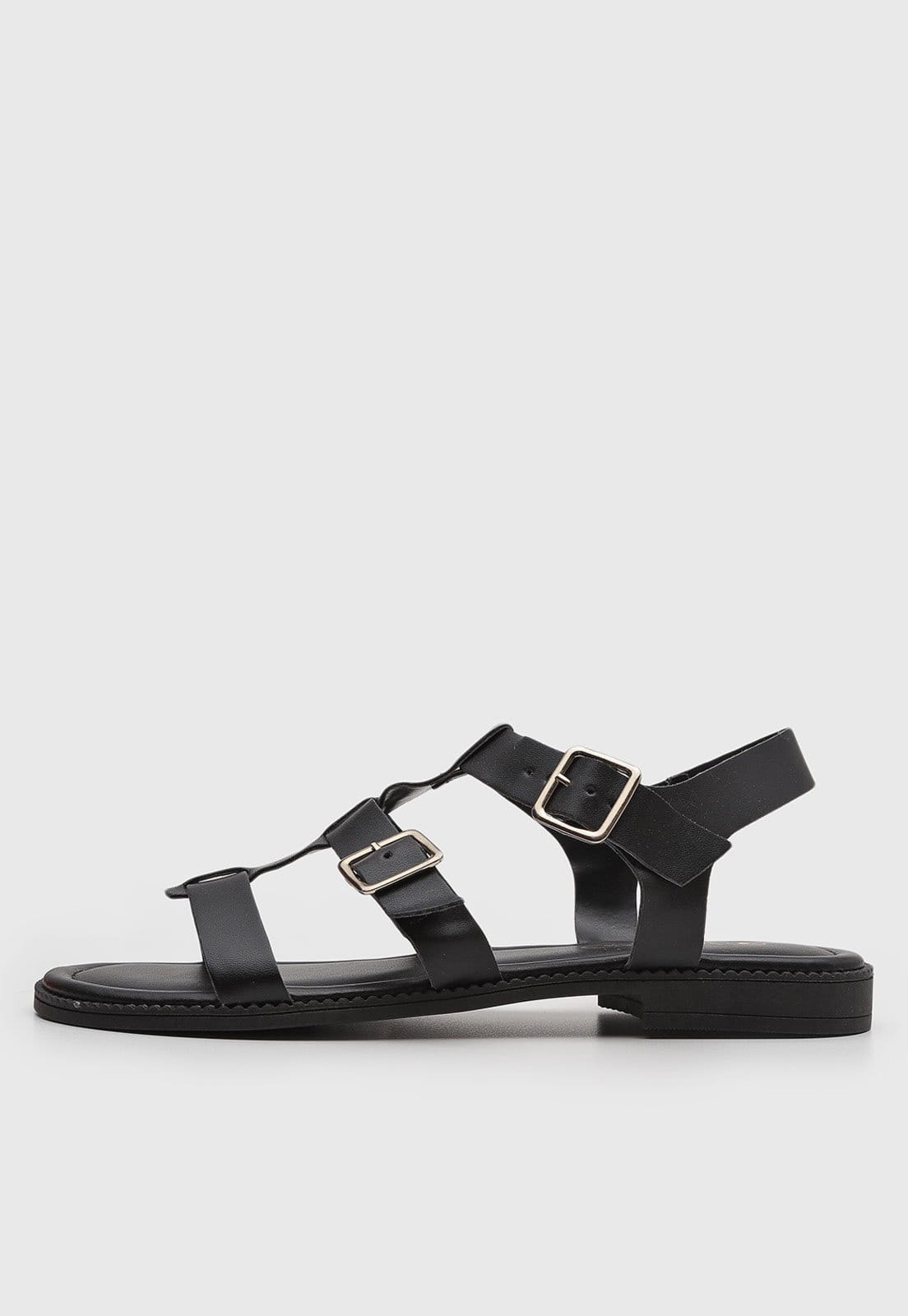 Rasteira Feminina VIA UNO Fechada Preta