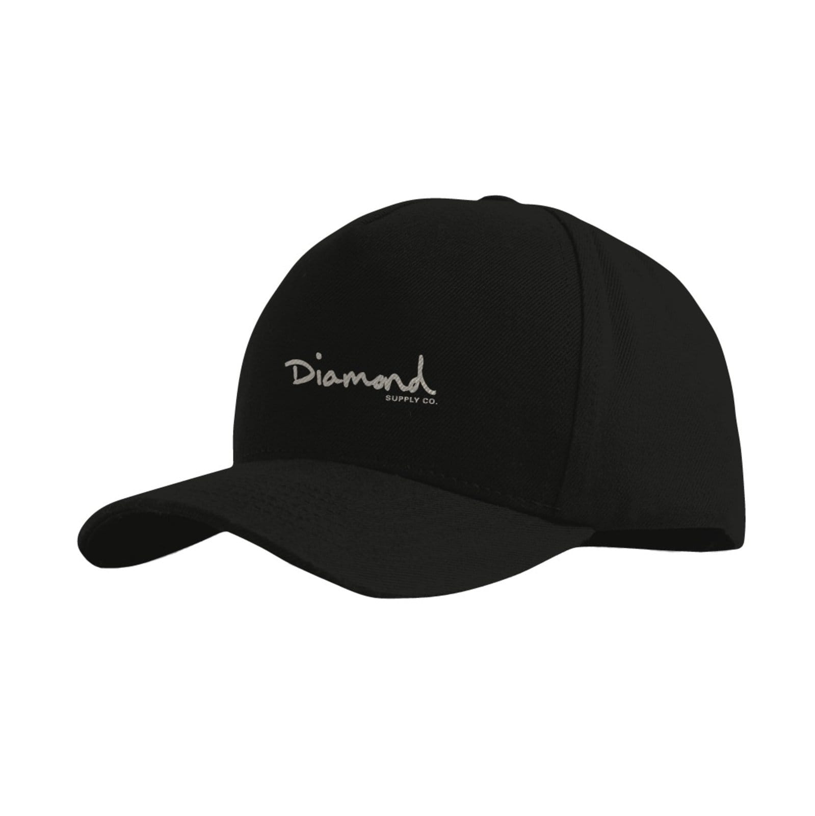 Boné Diamond Og Script Snapback 5 Panel - BLACK