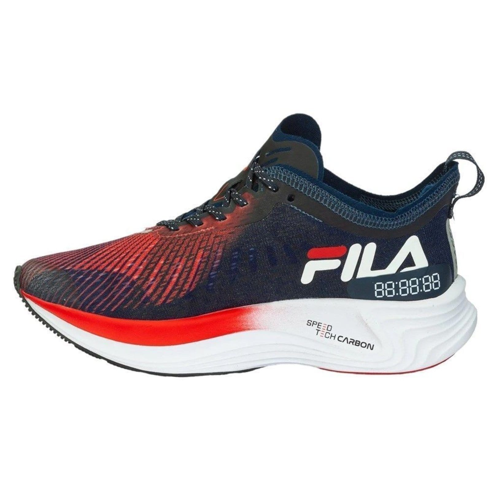 Vista 2 Tênis Fila Racer Carbon Tri Feminino - Azul Marinho Fila azul marinho carbon