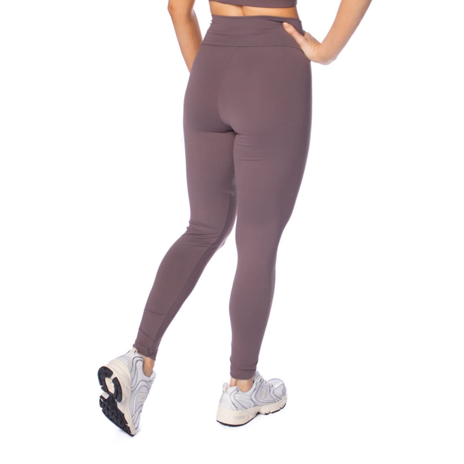 Vista 2 Legging Feminina Estilo do Corpo Cigarrete Gym Claro Estilo Do Corpo marrom