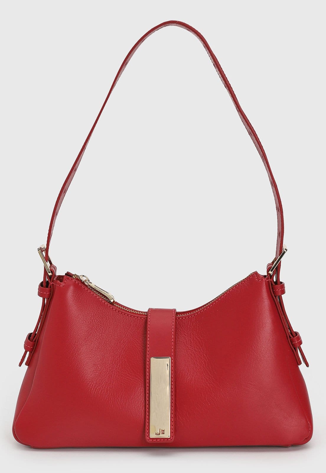 Vista principal Bolsa Média Feminina Jorge Bischoff Placa Metálica Vermelha Jorge Bischoff vermelho