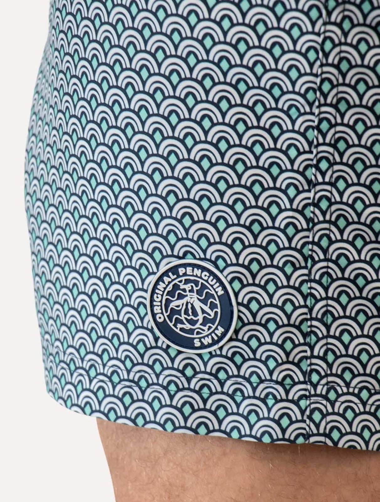 Vista 2 Short Original Penguin Masculino D Água Ethnic Print Aruba Blue Azul Original Penguin azul blue