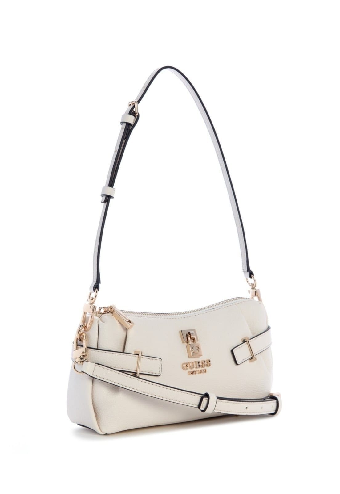 Bolsa Guess Mini Yesba Top Zip Off White - 2