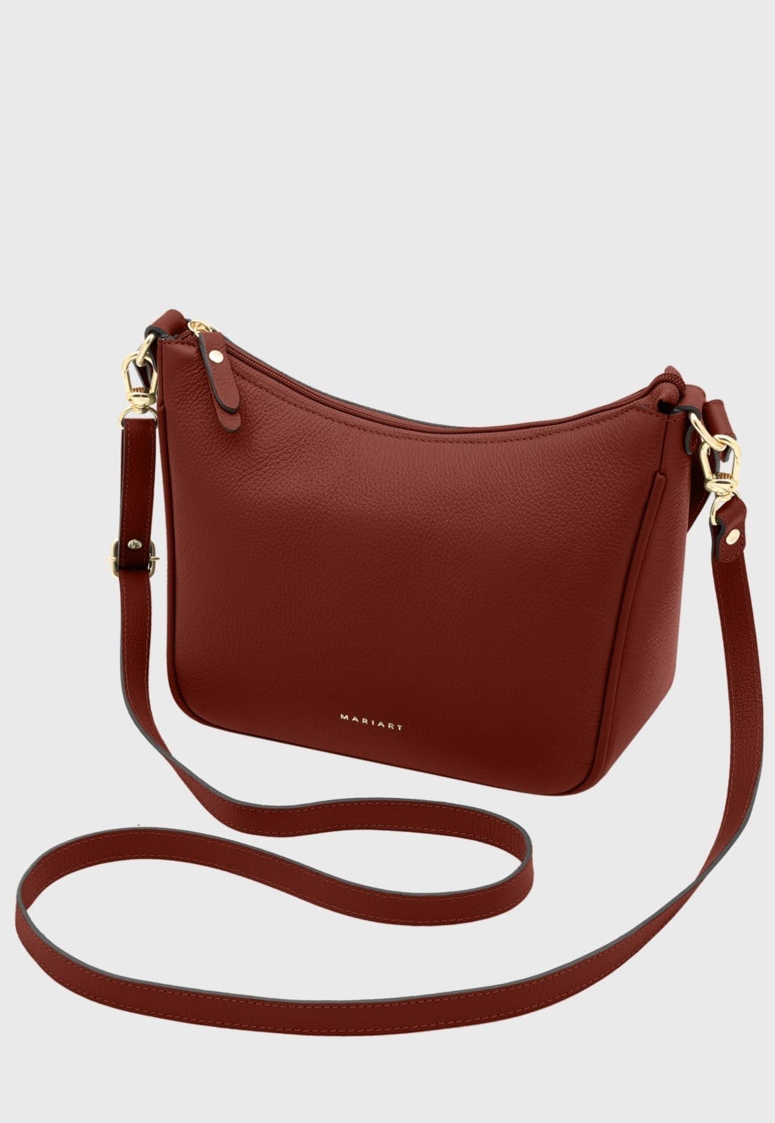 Bolsa Transversal de Couro Mariart Macaúba Terracota