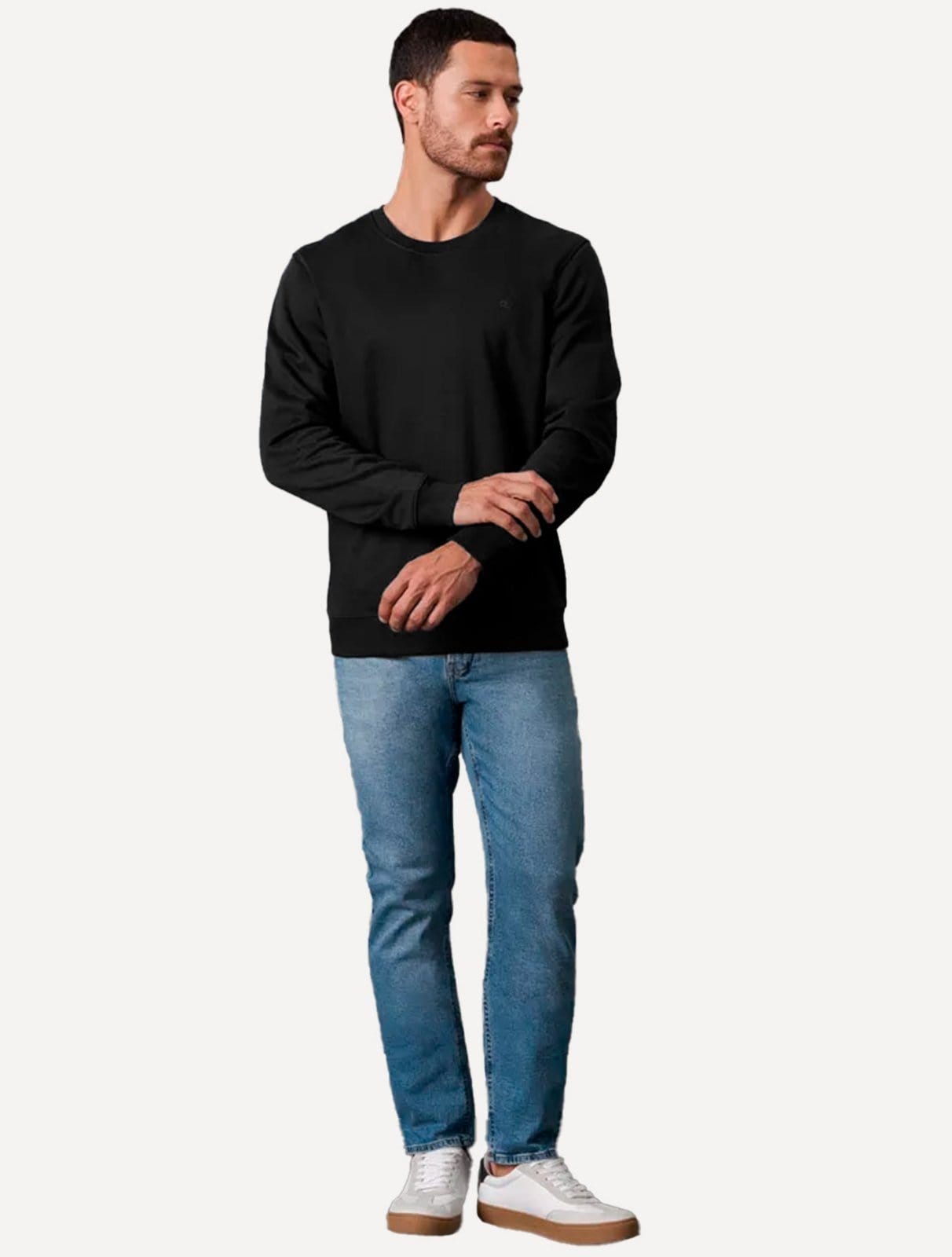 Moletom Calvin Klein Jeans Masculino Crewneck CK Small Bordado