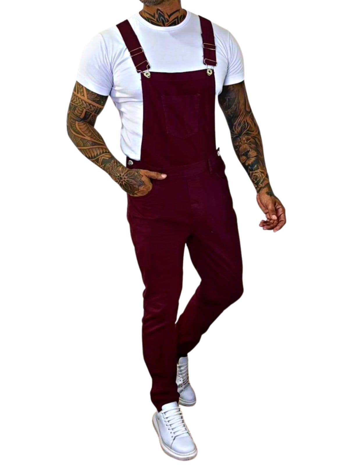 Macacão Masculino Jeans Light Jardineira