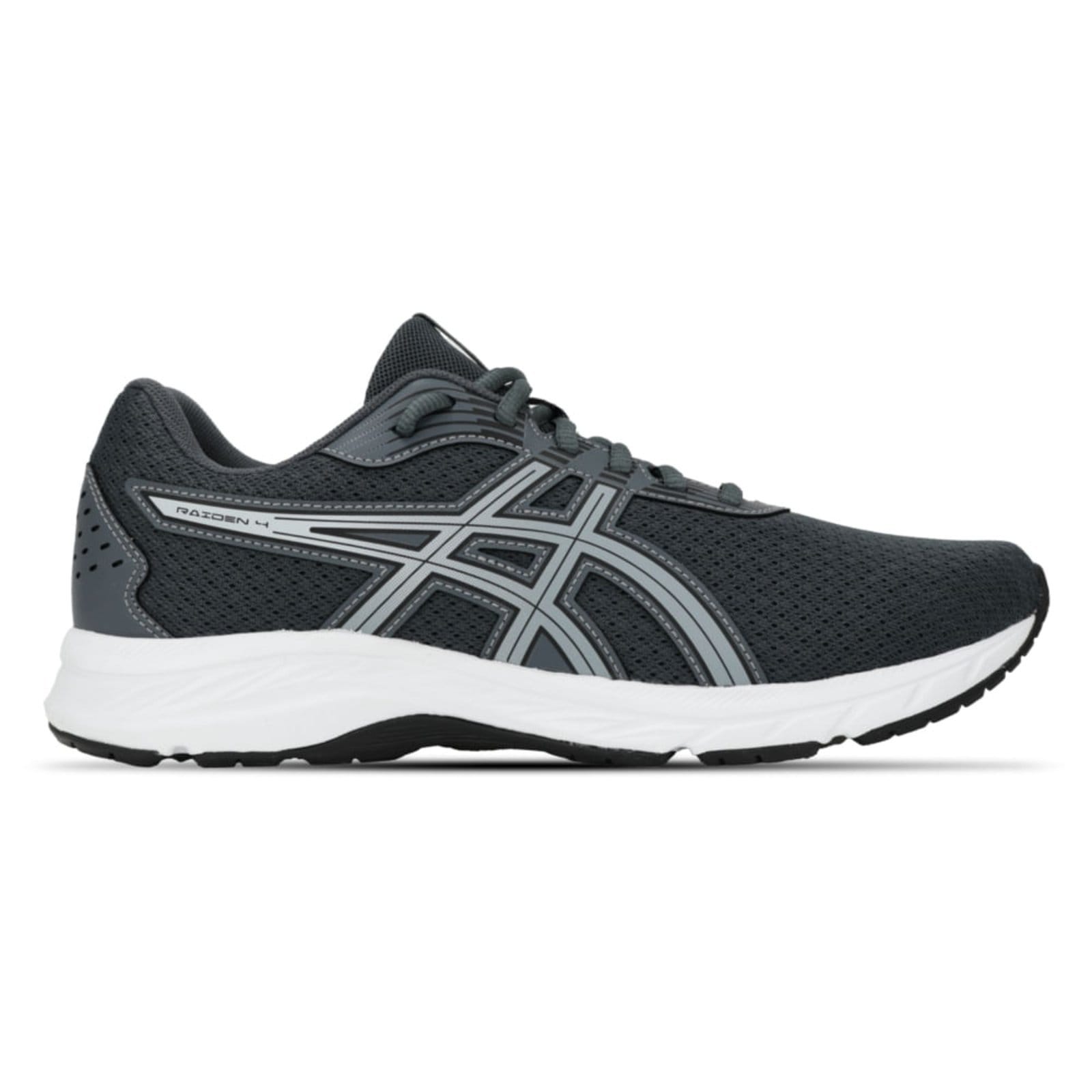 Vista principal Tênis ASICS Raiden 4 - Masculino Preto ASICS cinza