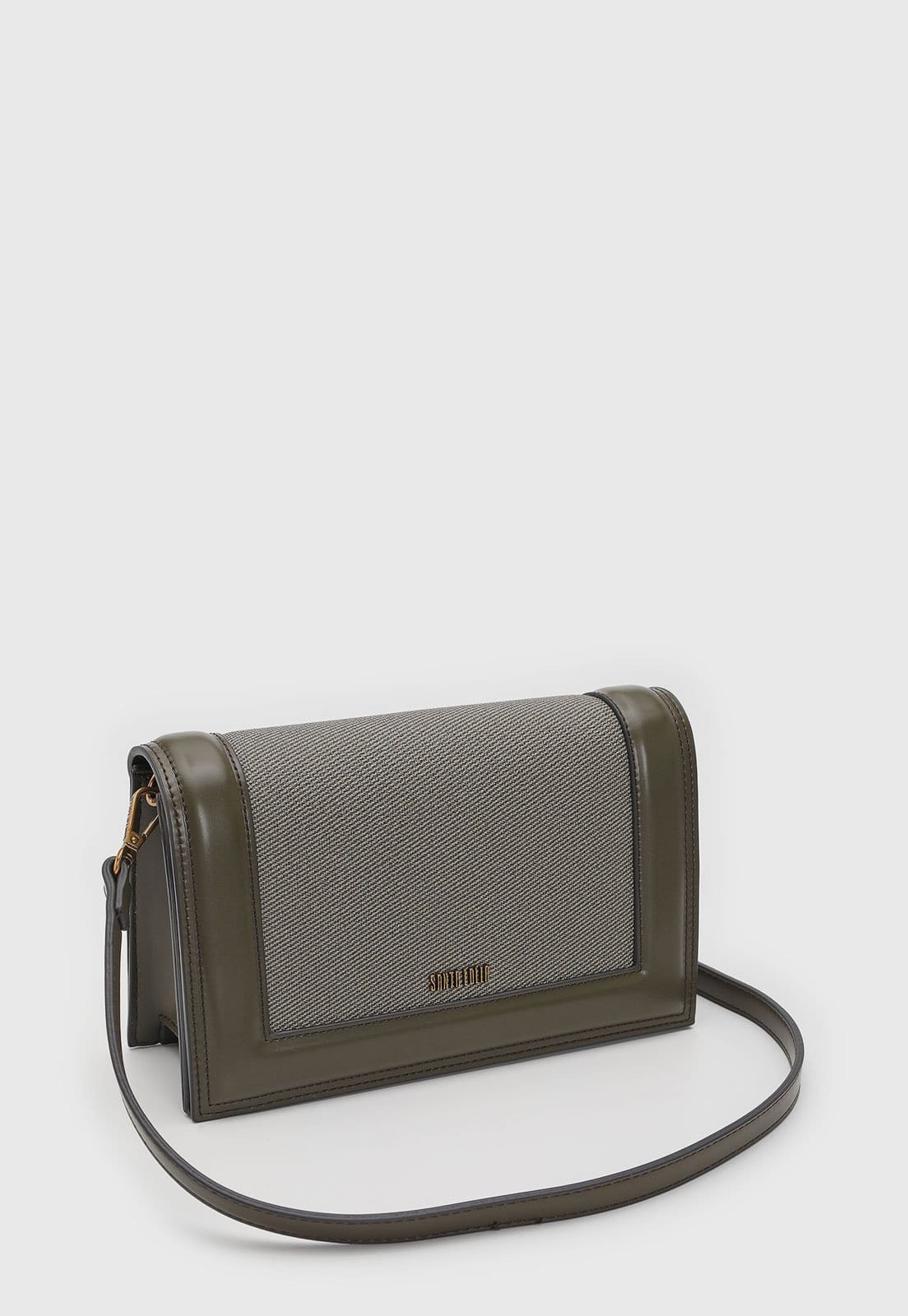 Vista 2 Bolsa Feminina Santa Lolla Pequena Texturizada Oliva Santa Lolla verde