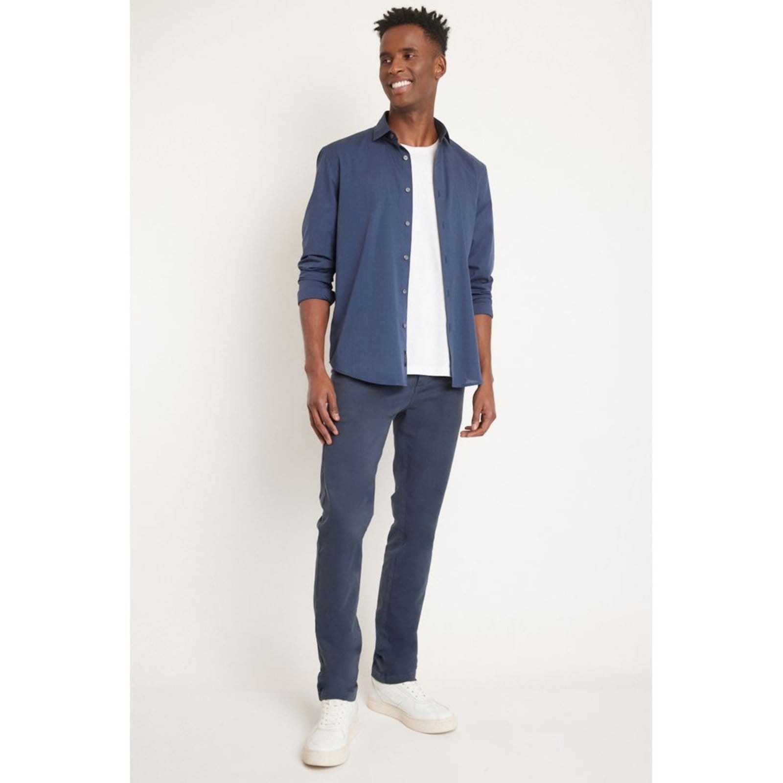 Vista 2 Camisa Aramis Regular Manga Longa Fil a Fil Marinho Aramis azul marinho