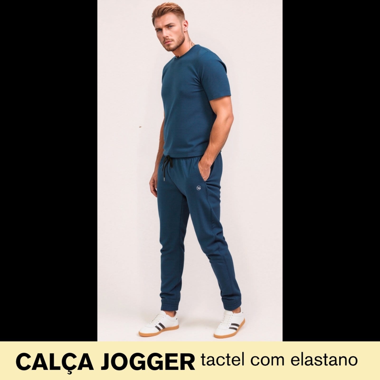 KIT 3 Calça Jogger KS Tactel Elastano Premium Casual Esporte