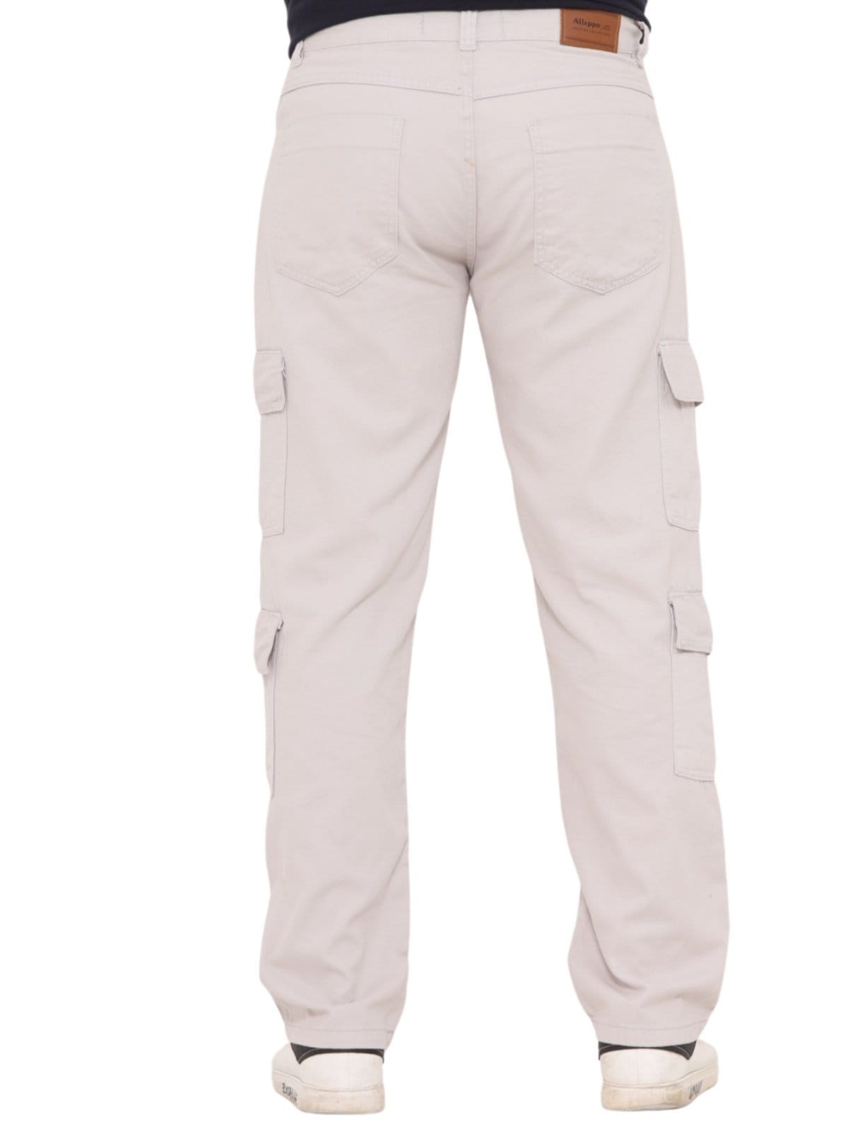 Vista 2 Calça Masculino Jeans Light Super Cargo 4 Bolsos Creme JEANS LIGHT bege